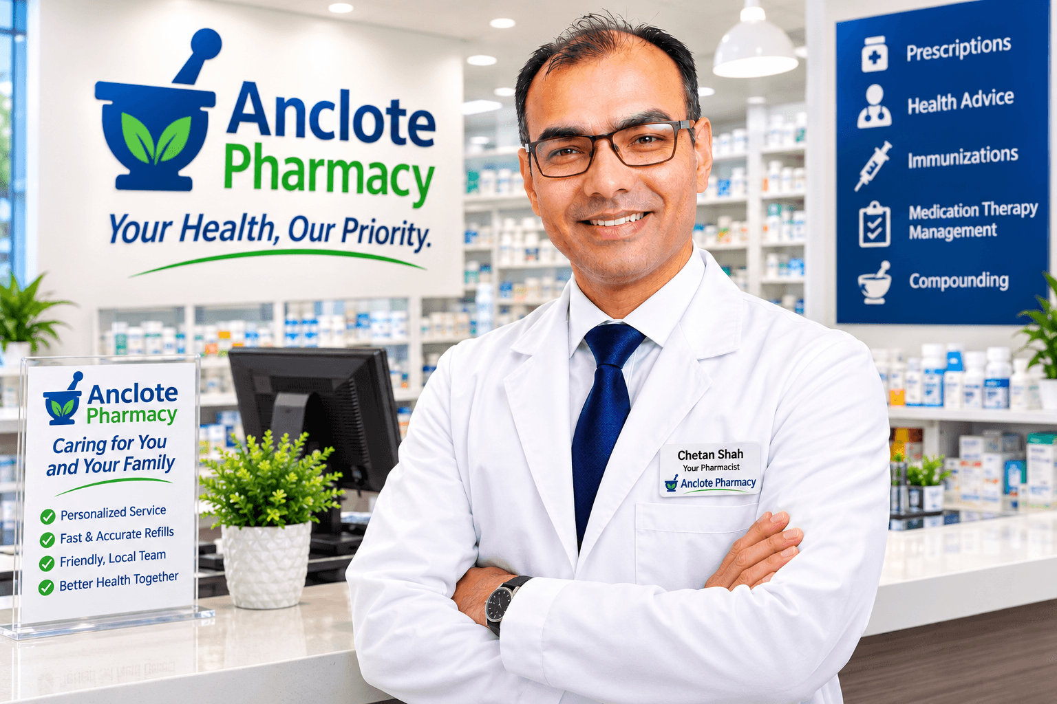 Chetan Shah, pharmacist at Anclote Pharmacy